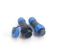 Elecbee SP13 Series 7 Pin Aviation Waterproof Connector, Industrial Aviation Plug Socket Circular Cable Connector IP68 Female Plug & Male Socket straight in Line Type One Pair with Waterproof Cover