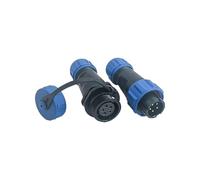 Elecbee SP13 Series Aviation Waterproof Connector, Industrial Aviation Plug Socket Circular Cable Connector IP68 Male Plug Female Socket in Line Type One Pair 5 Pin Connector with Waterproof Cover
