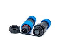Elecbee SP13 Series Industrial Plug Socket Circular Cable Connector, IP68 4 Pin Straight Male Plug Female Socket Waterproof Dustproof Solder Type Aviation Connector for Cable with Waterproof Cover