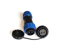 Elecbee SP21 Series IP68 2 Pin Male Plug & Female Scoket Rear-nut Mount Straight Waterproof & Dustproof Aviation Connector, Solar Industrial Connector for Outdoor Industrial Devices Power Signal
