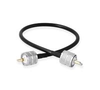 Elecbee UHF Plug PL-259 to UHF Plug PL-259 Coaxial Cable RG58 30 cm Coaxial UHF Connection Cable for HAM & CB Radio, Antenna Analyzer, Blind Load, SWR Meter