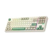 ELECFOX Linky 87 Wireless Mechanical Keyboard,Tri-Mode BT5.0/2.4GHz/USB-C Hot Swappable Custom Keyboard, Linear Switches,RGB Backlit Computer Gaming Keyboards for PC/Tablet/PS/Xbox (Timber Green)