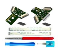 ElecGear 2x USB C Charging Port PCB for 2nd Gen PS4 Controller, Upgrade DS4 from Micro-USB Input Port to USB Type-C Connector Adaptor Replacement for JDS-040, JDS-055, Flex Cable Repair Tool incl.