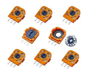 ElecGear 8x FU 10K Trimmer Potentiometer Replacement for some PS3, PS4 DualShock, Switch Pro Wireless Controllers, Trim Pot Resistor Thumbstick Module 3pin Sensor for Favor Union Analog Joystick