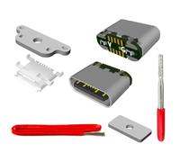 ElecGear USB Type C to Micro USB Replacement Port with Desoldering Heating Plate, Upgrade Micro USB 2.0 to USB C Adapter Charging Socket, Desoldering Repair Tools incl.