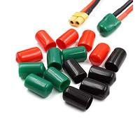 elechawk 15 PCS XT60 Connector Rubber Cap Dean Plug Terminal Insulated Protective Cover Caps Case Sparkproof Charged/Discharged for Battery