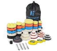 Elechiakan 78PCS Car Polishing Pads for Drill, 30/50/80mm Sanding Kit | Buffing Pads and Wet Sandpaper in Three Sizes for Headlight Restoration, Car Paint, Alloy Wheels, Wood and Metal