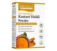 Elecious Kasturi Haldi Powder for Natural Finish Face Wild Turmeric Powder for Glowing Skin Kasturi Manjal for All Skin Types 100% Natural, Chemical-Free, Perseverative-Free (Brown) 100 gm