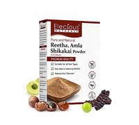 Elecious Naturals Amla, Reetha, Shikakai Powder for Hair 3-in-1 Natural Hair Cleanser 100% Natural, No Chemical, No Preservative SLS, Paraben Free Ready to Use