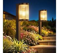 ELECLINK 2 Pack Modern Solar Pathway Lights, Super Bright Up to 12Hrs, IP65 Waterproof, Outdoor Solar Lights for Yard, Garden, Path