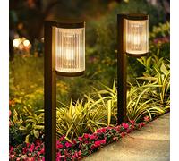 ELECLINK 2 Pack Modern Solar Pathway Lights, Super Bright Up to 12Hrs, IP65 Waterproof, Outdoor Solar Lights for Yard, Garden, Path