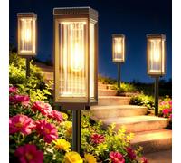 ELECLINK Solar Pathway Lights Outdoor, 6 Pack Bright Upgraded Solar Lights Outdoor, Auto on/Off IP65 Waterproof Landscape Lighting for Yard Patio Walkway Driveway Decoration