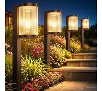 ELECLINK Solar Pathway Lights Outdoor, 6 Pack Upgraded Outdoor Solar Lights for Outside Super Bright Up to 15Hrs, IP65 Waterproof Solar Garden Lights for Yard Path Sidewalk Driveway Walkway Decor