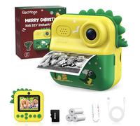 ElecMoga Children's Camera Instant Camera, Digital Camera for Children with Printing Paper & 32G, Gift for Children 3-14 Years Old (Green)