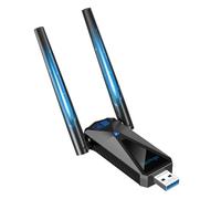 ElecMoga WiFi 6 Flash Drive, 5400Mbps Wi-Fi Adapter, USB 3.0 Flash Drive, 2dBi High Gain Antennas, Supports 2.4GHz/5GHz/6GHz Tri-Band Internet, Compatible with Windows 10/11