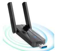 ElecMoga Wifi Dongle, 1300Mbps Wifi Adapter High Gain USB 3.0 5dBi Dual Band 2.4GHz/5GHz USB Wireless for PC/Desktop/Tablet/Laptop, Supports Windows 11/10/8/7/Vista/XP, Mac OS 10.9-10.15