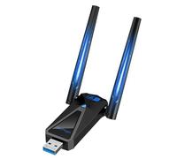 ElecMoga WiFi Stick, 1300Mbps USB Stick WiFi 2.4GHz/5GHz Dual Band Internet, USB 3.0 Cpl WiFi, WiFi Antenna 2 x 5dBi High Gain WiFi Antennas, Compatible with Windows 11/10/8/7/Vista/XP Mac Linux