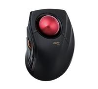 ELECOM DEFT PRO Trackball Mouse, Wired, Wireless, Bluetooth 3 Types Connection, Ergonomic Design, 8-Button Function, Red Ball, Windows11, MacOS (M-DPT1MRXBK)