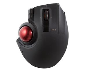 ELECOM EX-G PRO Trackball Mouse, Wireless Bluetooh, 2.4GHz, USB Wired, 3 Type Connection 8 Button Function, Ergonomic 34mm Smooth Ball, PC/Laptop, Windows11/ MacOS, M-XPT1MRXBK