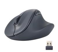 ELECOM EX-G Wireless Mouse, Ergonomic Design, 2.4GHz USB, Silent Click, 5 Button, Right Hand, PC/Laptop, Windows11/ MacOS, L Size, Black, M-XGL30DBSKBK