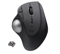 ELECOM IST Trackball Mouse, Wireless Bluetooth, Ergonomic Design, Roller Ball Bearing, PC/Laptop, Windows11/ MacOS, iPadOS/Android, Black M-IT11BRBK