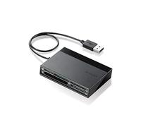 ELECOM Memory card reader USB2.0 Hub with 3 ports [Black] MR-C24BK (Japan Import)