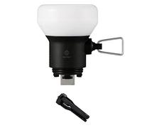 ELECOM NESTOUT Outdoor Camping LED Lantern w/ Mini Tripod, Dimmable USB Powered Soft LED Light, IP44 Water Dust Resistant, 10-350 Lumen, Portable Lamp for NESTOUT Power Bank, Black (LAMP-1)