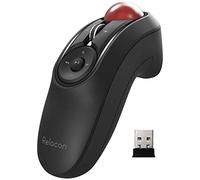 Elecom Relacon Handheld Trackball Mouse, Thumb Control, 2.4GHz Wireless, Ergonomic Design, 10-Button Function, Windows11, MacOS (M-RT1DRBK)