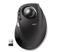 ELECOM Wireless Mouse with Receiver Trackball for Index Finger 8 Buttons Black