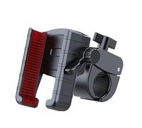 Elecphbo Motorcycle Phone Mount, Bike Phone Holder - Ultra-Stable Double Locking Design, Compatible with 4.7-7" Smartphones (iPhone/Android), Fits Handlebars 0.59"-1.57", One-Hand Operation [Red]