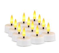 Elecphbo Timer Tea Lights, Candles Without Smoke Flameless Flickering Auto Tea Lights Battery Operated,Timing Function, Battery Operated Tealight Wedding Xmas Home Party Birthday Prayers