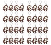 Elecrainbow 40 Pack Monkey Keyring Pack Party Favor for Monkey Lover, Guest Return Gift, Wild Animal Themed Party, Baby Shower, Birthday