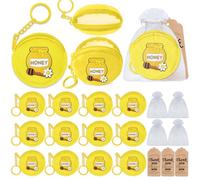 Elecrainbow Change Coin Purse with Keyrings Bag12-V2, Yellow, Honeypot
