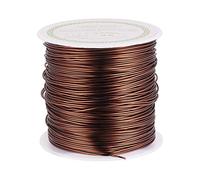 Elecrelive 1 Roll 22 Gauge Tarnish Resistant Copper Wire Copper Wire Craft Wire Copper Beading Wire for Jewelry Making, Saddle Brown, 59 Feet