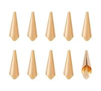 Elecrelive 10Pcs 18K Gold Plated Bead Cone Caps Long Bead Tassel End Caps Spacers Terminator for Beaded Tassel Earrings Pendant Neckalce DIY Jewelry Craft