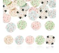 Elecrelive 20Pcs Cute Miniature Plates Flower Style Dollhouse Dishes Mini Kitchen Set Tiny Tableware Accessories for Jewelry Keychain Desktop Decorations Dollhouse Ornaments