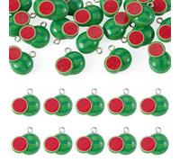 Elecrelive 20Pcs Watermelon Charms Plastic Fruit Charms Tiny Food Dangle Pendant for DIY Necklace Bracelet Earrings Keychain Crafting