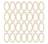 Elecrelive 30Pcs Golden Oval Linking Rings Stainless Steel Earring Beading Hoops Hollow Open Bezel Charm for Necklace Bracelet Earring Crafts Supplies