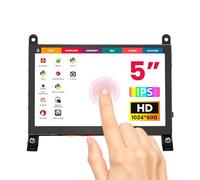 ELECROW 5 Inch IPS HD Display with Headphone Jack 1024 * 600 Touch Screen Compatible with Raspberry Pi/BB Black