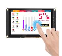 ELECROW 5 Inch Mini Touch Screen Monitor, TN 5 Point Capacitive Touch Screen 800×480 HD LCD Compatible with Raspberry Pi 5/4/4B/3B+/3B/B+, PC, Laptop, Driverless