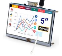 ELECROW For Raspberry Pi Screen, 5-inch Touch Screen Monitor 800x480 TFT LCD Mini Monitor Competible with Raspberry Pi 4 3B+ 3B 2B+ BB Black Banana Pi Windows 10 8 7 Jetson Nano