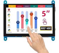 ELECROW 5 Inch Touch Screen Monitor, 800x480 Portable HDMI Display Mini Monitor with Capacitive Touch, Compatible with Raspberry Pi 5/4/3/2/Zero/B/B+/Jetson Nano & Windows PC, Plug and Play