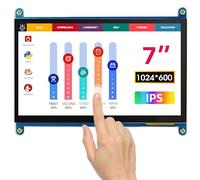 ELECROW 7 Inch Touchscreen Monitor, 1024x600 IPS Small Monitor for Raspberry Pi 5/4/3/Jetson Nano, Raspberry Pi Screen HDMI Mini Secondary Screen for Windows 11/10/8/7 PC, Plug and Play
