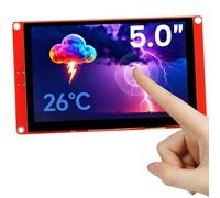 ELECROW ESP32 Display 800×480, 5 Inch HMI ESP32 RGB TFT LCD Touch Screen, 32-Bit LX6 Dual-Core Processor, Up to 240MHz, Compatible with Arduino, LVGL, PlatformIO, MicroPython (Without Acrylic Case)