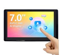 ELECROW ESP32 Display, ESP32-S3 CrowPanel Advance 7 Inch 800x480 HMI AI-Powered IPS Touch Screen Monitor With ESP32-S3 and Acrylic Case, 240MHz, Suitable for ESPHome/Home Assistant Project