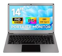 ELECROW Portable Monitor, 14 Inch FHD CrowView Note All-in-One Computer Monitor Lapdock Compateble With Full-Featured Type-C, SBCs/Mini PC/Game Console/Smart Phone