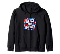 Elect for Impact Political Graffiti - Vote, Civic, Hip-Hop Zip Hoodie