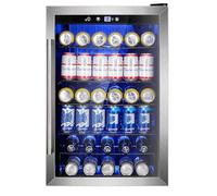 Electactic - 4.5 Cubic Feet Beverage Refrigerator, 145 Can Mini Glass Door Fridge for Soda Wine, Beer, Beverage Cooler with Temperature Control for