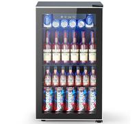 Electactic - 95 Can Beverage Refrigerator, 26 Bottle Mini Refrigerator, 2.7 Cubic Feet Refrigerator, Digital Temperature Control for Bottled Beer, Soda and Water