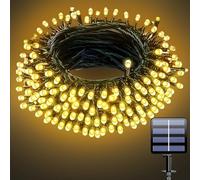 Electight 10M 100LED Solar String Lights Outdoor Garden Fairy Lights, 8 Modes and IP65 Waterproof Decorative Lights for Halloween, Tree, Patio, Home, Wedding, Party, Christmas-Warm Yellow
